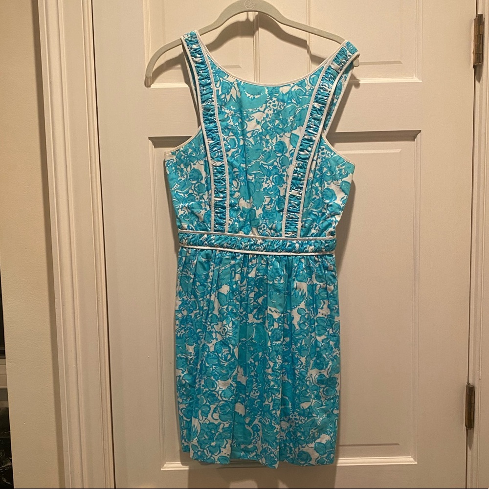 Lily Pulitzer printed blue smock dress